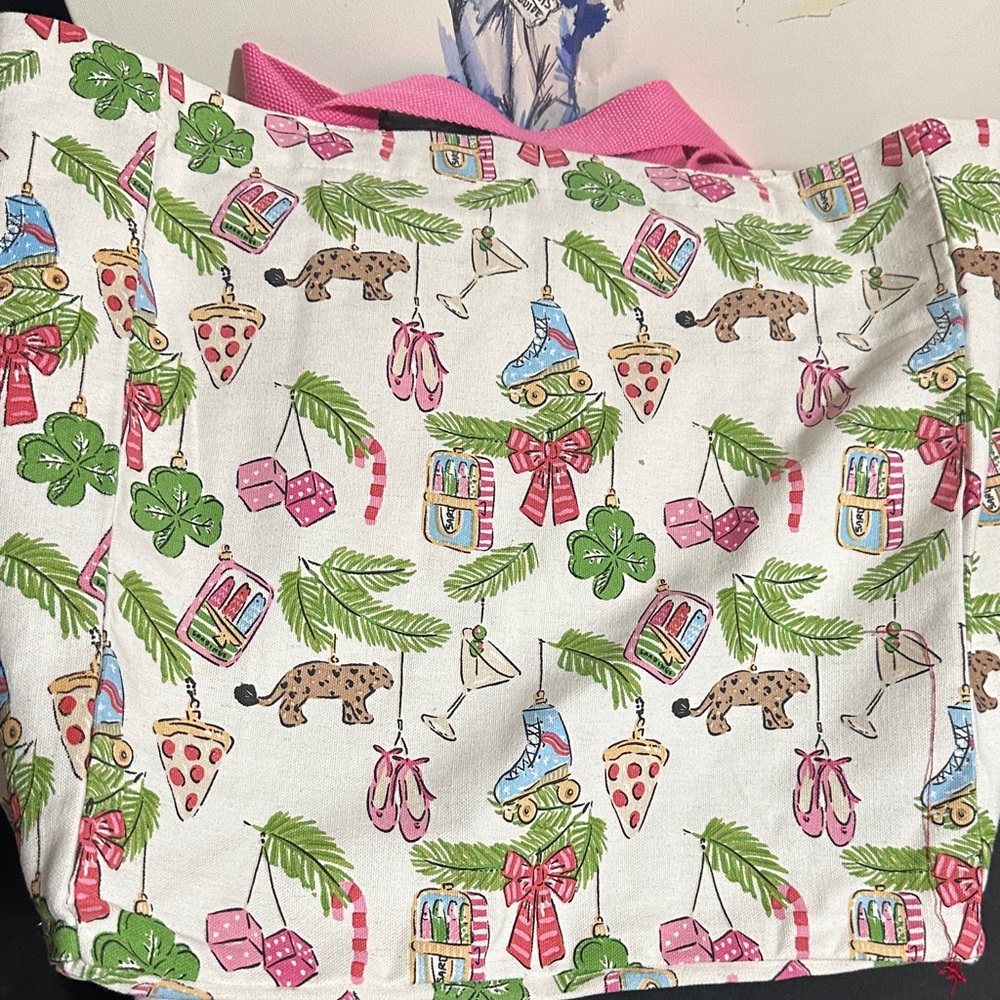Christmas canvas tote bag